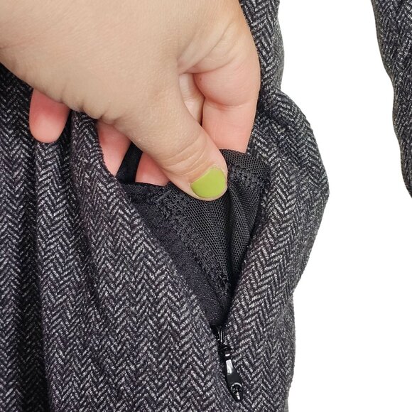 Lululemon Think Fast Pullover Herringbone Quater Zip Heathered Black Women's 6 - Picture 7 of 16